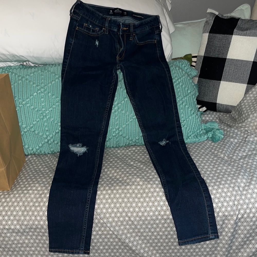 Hollister jeans low rise super skinny crop